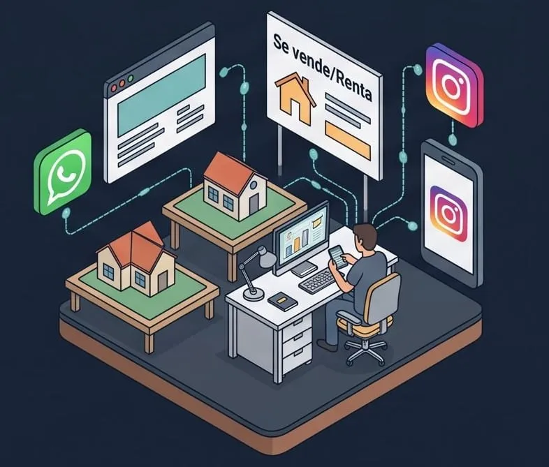 Inmobiliaria que atiende por WhatsApp, la web e Instagram desde un mismo asistente